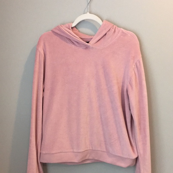 LA Hearts | Cropped Pink Velour  Hoodie EUC - Picture 6 of 8